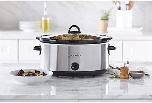 Crock-Pot 7 Quart Oval Manual Slow Cooker – Stainless Steel - D64 | Collection Clover View - QECF