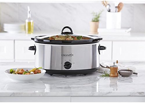 Crock-Pot 7 Quart Oval Manual Slow Cooker – Stainless Steel - D64 | Collection Clover View - QECF