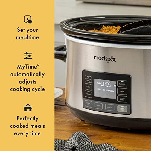 Crock-Pot 7 Quart Portable Programmable Slow Cooker with Timer - M5R | Signature Opal Hollow - LCII