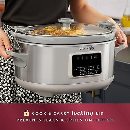 Crock-Pot 7 Quart Programmable Cook & Carry Slow Cooker - 366 | Select Moonlit Harbor - YPMV