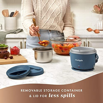 Crock-Pot Electric Lunch Box Food Warmer 20oz – Faded Blue - QBI | Collection Amber Path - HJAT