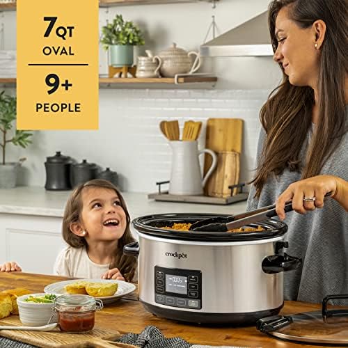 Crock-Pot 7 Quart Portable Programmable Slow Cooker with Timer - M5R | Collection Stone Stone - HZYL