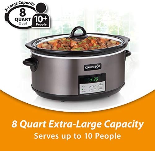 Crock-Pot 8 Quart Programmable Slow Cooker with Auto Warm - H5D | Edition Maple Hollow - FGFN
