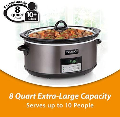 Crock-Pot 8 Quart Programmable Slow Cooker with Auto Warm - H5D | Edition Maple Hollow - FGFN