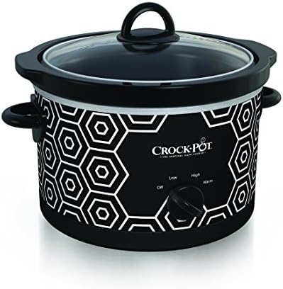 Crock-Pot 4.5 Quart Portable Slow Cooker – Black & White - 2KV | Reserve Moonlit Walk - LUQT
