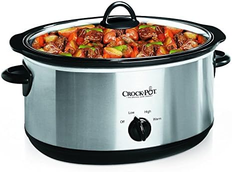 Crock-Pot 7 Quart Oval Manual Slow Cooker – Stainless Steel - D64 | Collection Clover View - QECF