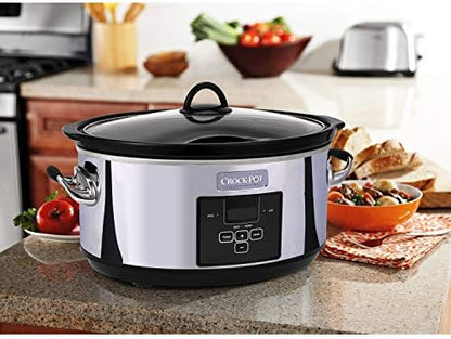 Crock-Pot 7 Quart Programmable Slow Cooker – Polished Platinum - BCU | Signature Clover Prairie - ITLB