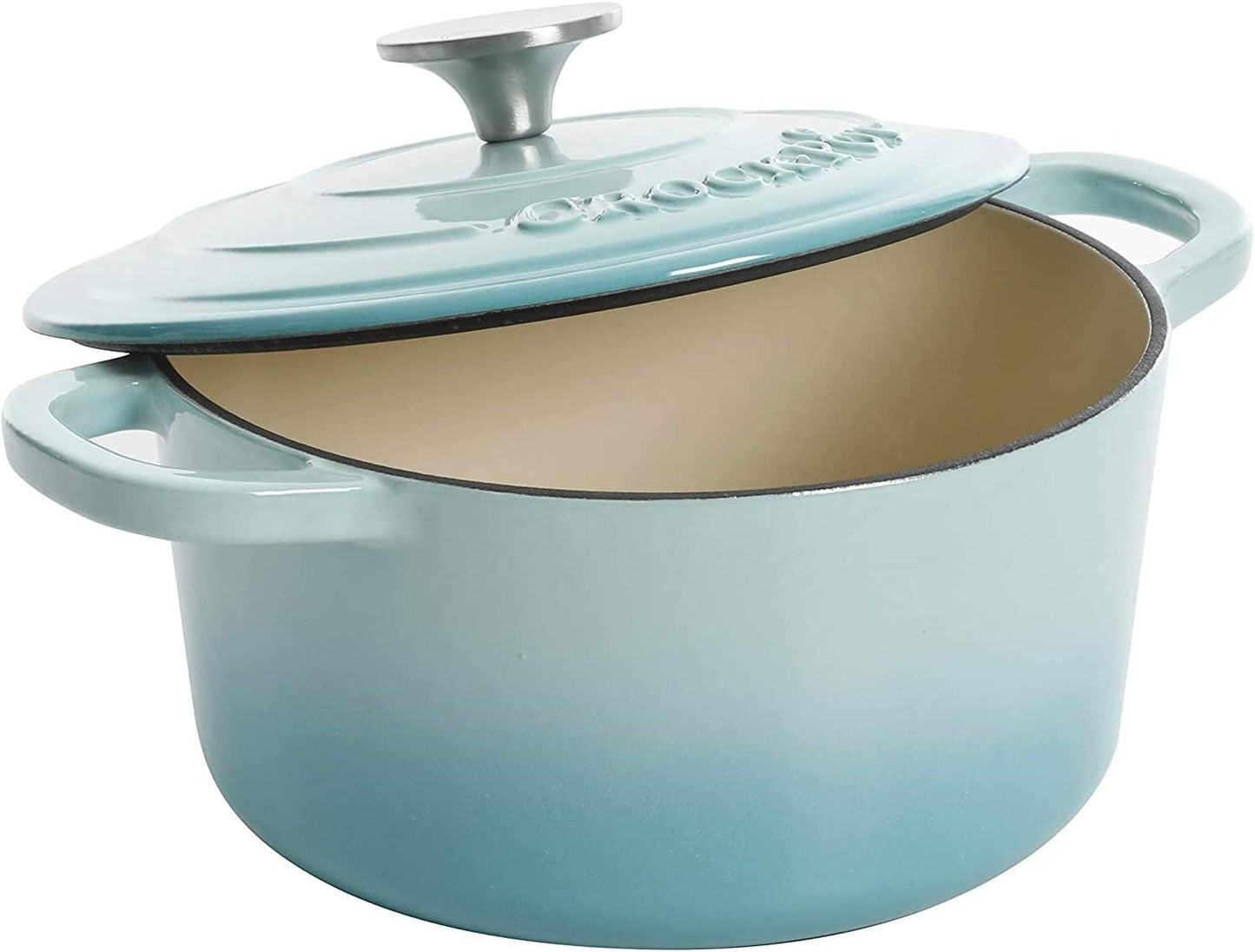 Crock-Pot 3 Quart Enameled Cast Iron Dutch Oven – Aqua - X86 | Collection Autumn Hollow - WTIF