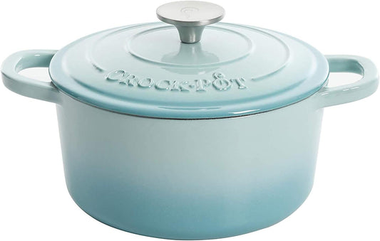 Crock-Pot 3 Quart Enameled Cast Iron Dutch Oven – Aqua - X86 | Collection Autumn Hollow - WTIF