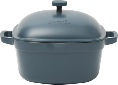 Crock-Pot 3 Quart Enameled Cast Iron Dutch Oven – Aqua - X86 | Collection Autumn Hollow - WTIF